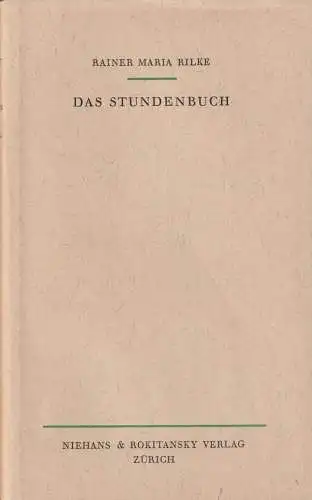 Buch: Das Studienbuch, Rilke, Rainer Maria, 1948, Niehans & Rokitansky Verlag