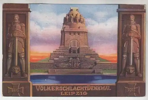 AK Völkerschlachtdenkmal Leipzig, ca. 1913, Karl Fickenscher, gelaufen