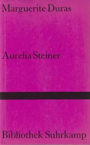 Buch: Aurelia Steiner, Duras, Marguerite, 1989, Suhrkamp, gebraucht, gut