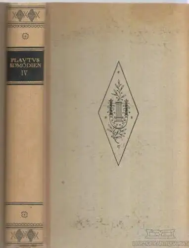 Buch: Die Komödien des Plautus, Plautus. Klassiker des Altertums, Zweite Reihe