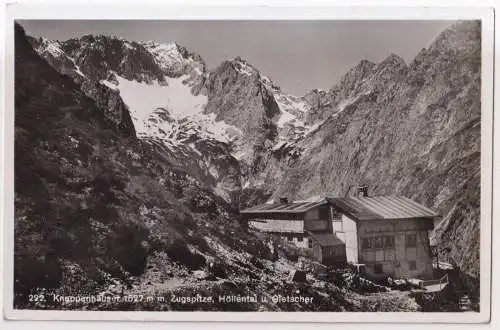 AK Knappenhäuser 1527m m. Zugspitze, Höllental u. Gletscher, Paul Seichter, Foto