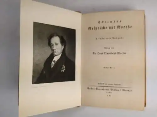 Buch: Gespräche mit Goethe. Johann Peter Eckermann, 1918, G. Kiepenheuer Verlag