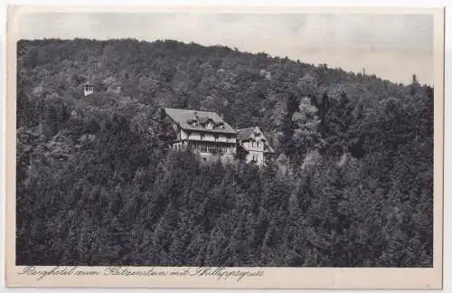 AK Berghotel zum Katzenstein mit Philippsgruss, Fotohaus Jordan, Bad Sachsa