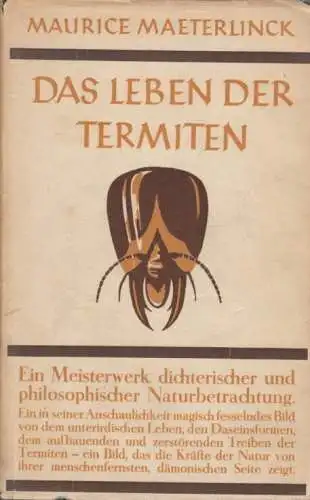 Buch: Das Leben der Termiten, Maeterlinck, Maurice. 1927, Mit und