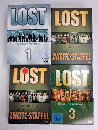 4 DVD-Boxen: Lost. Staffel 1-3, Matthew Fox, Evangeline Lilly, Josh Holloway ...