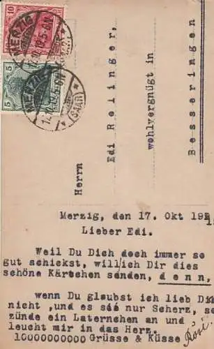 AK Hübsches junges Fräulein, Postkarte. Fotokarte, 1919, gebraucht, gut