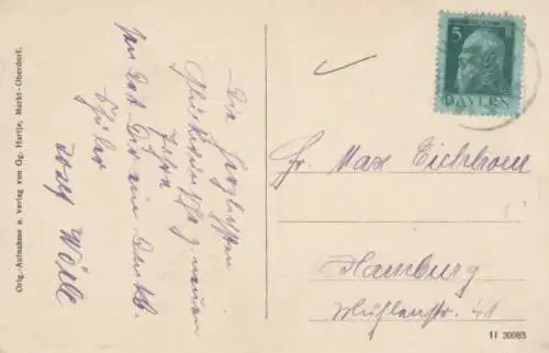 AK Kaufbeuren mit Gebirgspanorama. ca. 1911, Postkarte. Serien Nr, ca. 1911