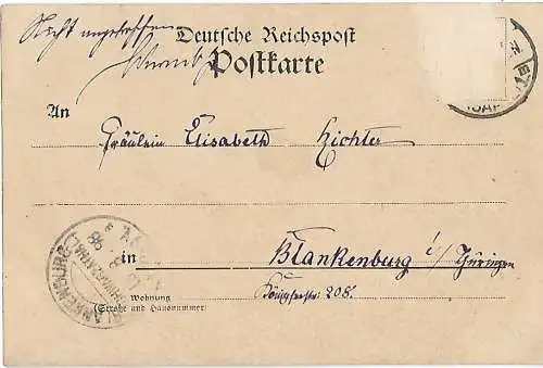 AK Gruss aus Halle a.S. Francksche Stiftungen. ca. 1898, Postkarte. Ca. 1898