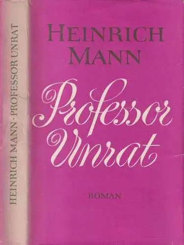 Buch: Professor Unrat, Mann, Heinrich. 1960, Aufbau-Verlag, gebraucht, gut