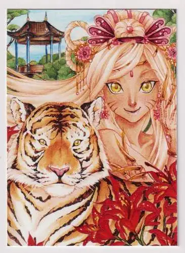 Kunstdruck: Artprint Tiger - klonschaf-wolli, Fräulein W., Tierkreiszeichen