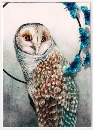 Kunstdruck: Artprint Eule / Owl, sin.xline, Sina Aline Simbürger, Illustration