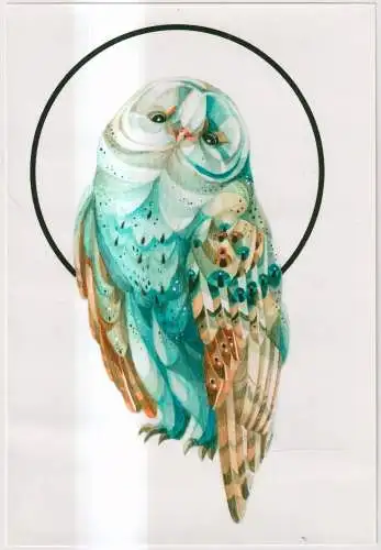 Kunstdruck: Artprint Eule Owl 1, sin.xline, Sina Simbürger, Animal Illustration