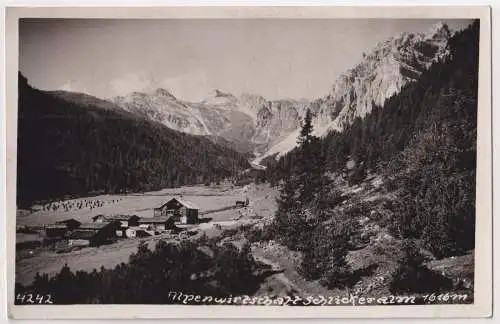 AK Alpenwirtschaft Schlickeralm 1616 m, 1938, Much Heiss, gelaufen, Fotokarte