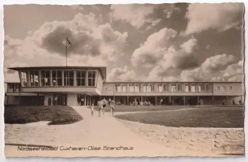 AK Nordseebad Cuxhaven-Döse. Strandhaus, Ferd. Lagerbauer, Fotokarte, ungelaufen