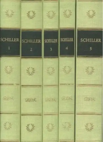 Buch: Schillers Werke in fünf Bänden, Schiller, Friedrich. 5 Bände, 1974