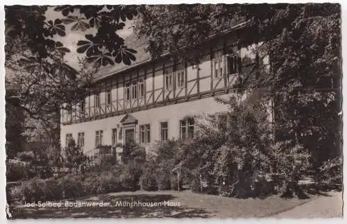 AK Jod-Solbad Bodenwerder, Münchhausen-Haus, Cramers Kunstanstalt, Fotokarte