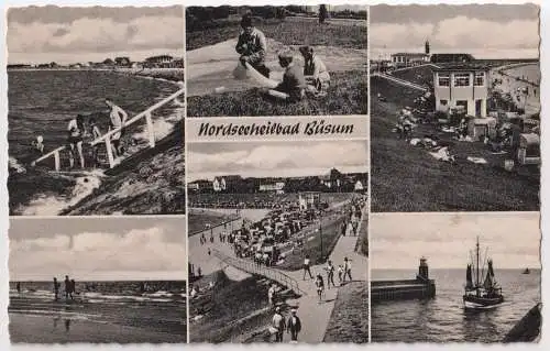 AK Nordseeheilbad Büsum, 1961, Verlag Photo-Drogerie Ohlen, gelaufen, Fotokarte