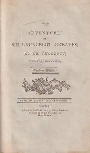 Buch: The Adventures of Sir Launcelot Greaves, Tobias Smollett, C. Cooke