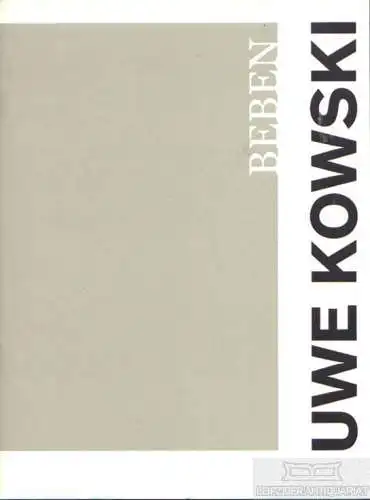 Buch: Uwe Kowski, Schwartz, Claudia. 2006, Verlag für moderne Kunst, Beben