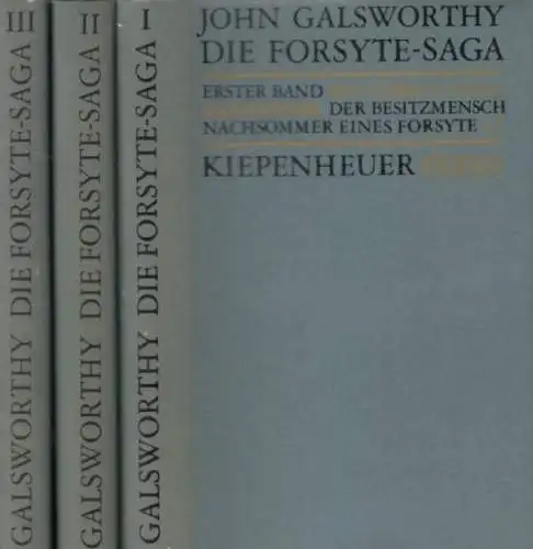 Buch: Die Forsyte-Saga, Galsworthy, John. 3 Bände, 1985, gebraucht, gut