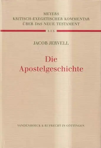 Buch: Die Apostelgeschichte, Jacob Jervell, 1998, Vandenhoeck & Ruprecht