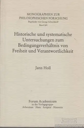 Buch: Historische und systematische Untersuchungen zum... Holl, Jann. 1980