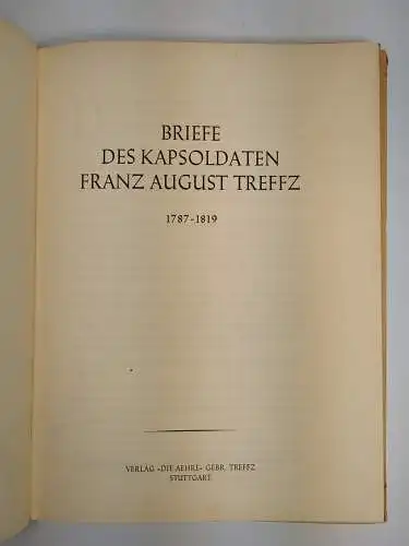 Buch: Der Verschollene, Briefe des Kapsoldaten Franz August Treffz, 2 Bände