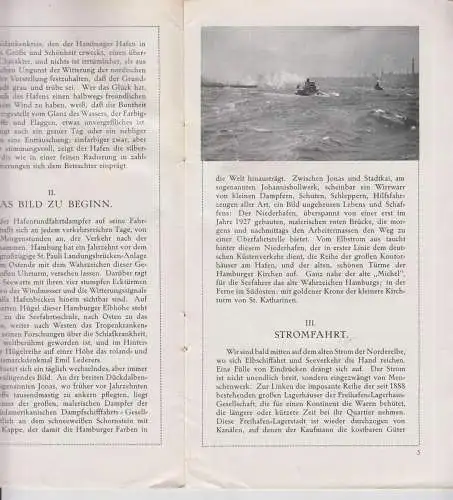 Broschur: Führer - Große Hafenrundfahrt, 1927,  Eckardt & Messtorff