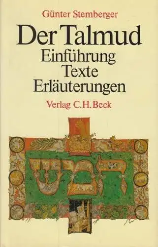 Buch: Der Talmud, Stemberger, Günter, 1987, C. H. Beck Verlag, gebraucht, gut