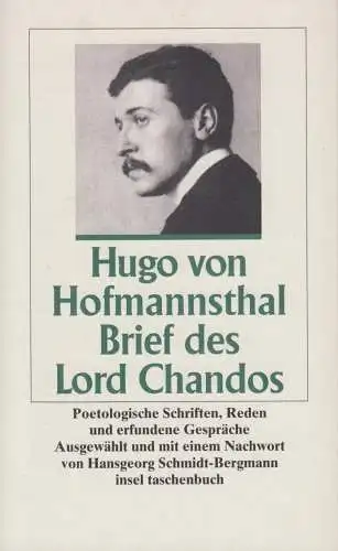 Buch: Brief des Lord Chandos, Hofmannsthal, Hugo von. Insel taschenbuch, 2000