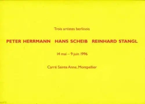 Buch: Trois artistes berlinois, Herrmann. 1996, Carre Sainte Anne