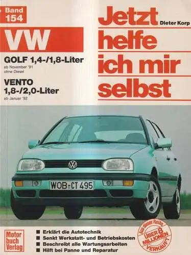 Buch: Jetzt helfe ich mir selbst Band 154 -VW, Dieter Korp, 1999, Motorbuch Vlg.