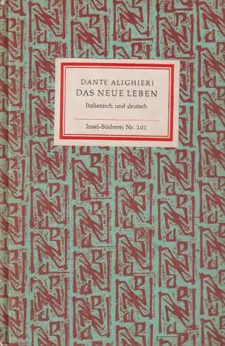 Insel-Bücherei 101, Das Neue Leben, Dante, Alighieri. 1965, Insel-Verlag