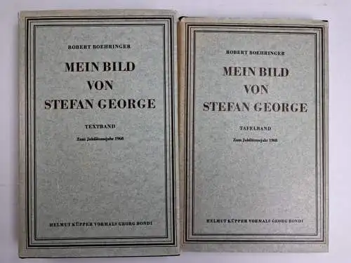 Buch: Mein Bild von Stefan George, Robert Boehringer, 2 Bände, 1967, Küpper