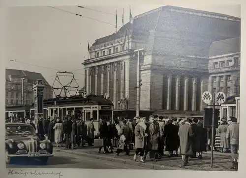 Mappe: Leipzig, 12 Schwarzweißfotos von Elly Trepte, Leipziger Motive