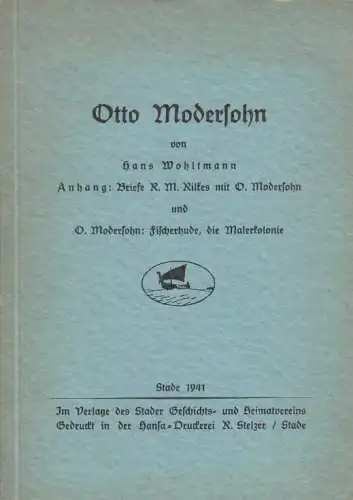 Buch: Otto Modersohn, Wohltmann, Hans. 1941, gebraucht, gut