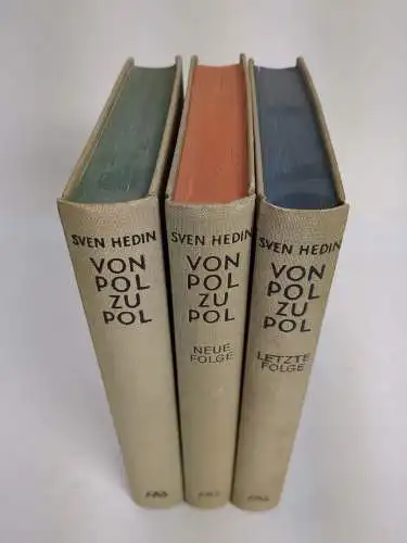 Buch: Hedin, Sven, Von Pol zu Pol - 3 Bände, F. A. Brockhaus, Leipzig