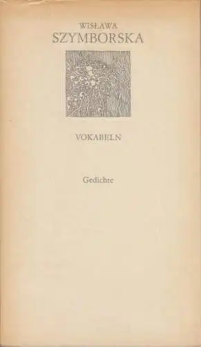 Buch: Vokabeln, Szymborska, Wislawa. Weiße Reihe, 1979, Verlag Volk und Welt