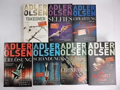 7 Bücher Jussi Adler-Olsen: Takeover, Alphabethaus, Selfies, Erbarmen, Schändung