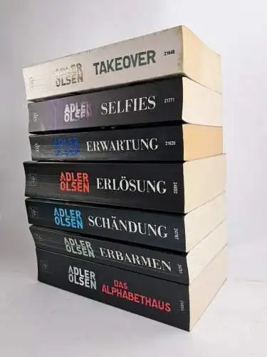 7 Bücher Jussi Adler-Olsen: Takeover, Alphabethaus, Selfies, Erbarmen, Schändung