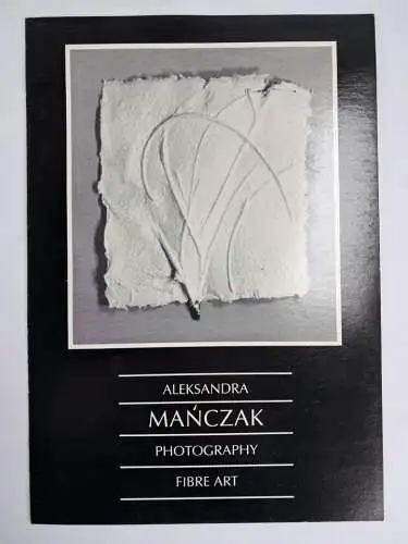 Heft: Aleksandra Manczak - Photography, Fibre Art, gebraucht, gut