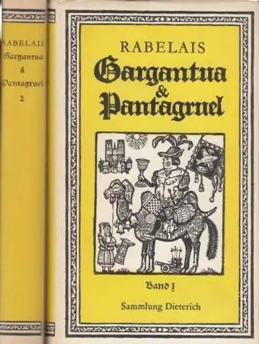 Sammlung Dieterich, Gargantua und Pantagruel, Rabelais, Francois. 2 Bände, 1970