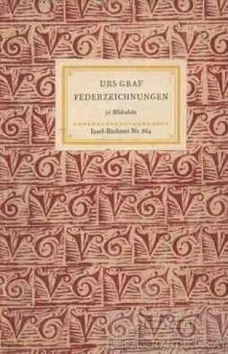 Insel-Bücherei 664, Federzeichnungen, Graf, Urs. 1960, Insel-Verlag