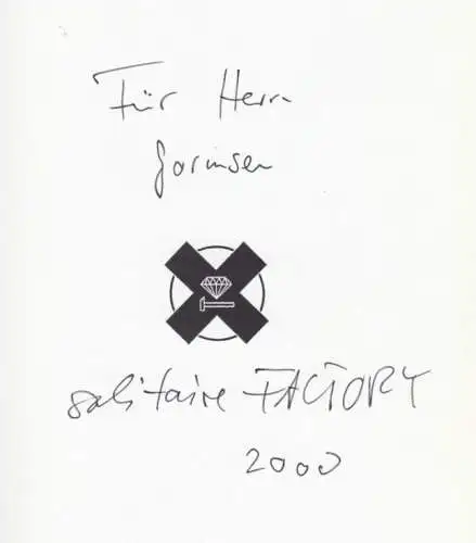 Buch: solitaire FACTORY, Weißenborn, Bertram H. u.a. 1999, Edition Zeitfäule