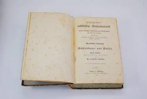 Buch: Carl Friedrich Schlegel's vollständige Mühlenbaukunst, Schlegel. 2 Bände