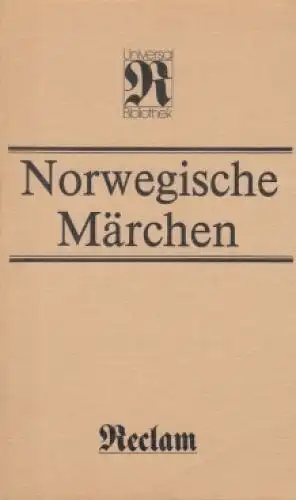 Buch: Norwegische Märchen, Schulze, Bernhard. Reclams Universal-Bibliothek, 1984