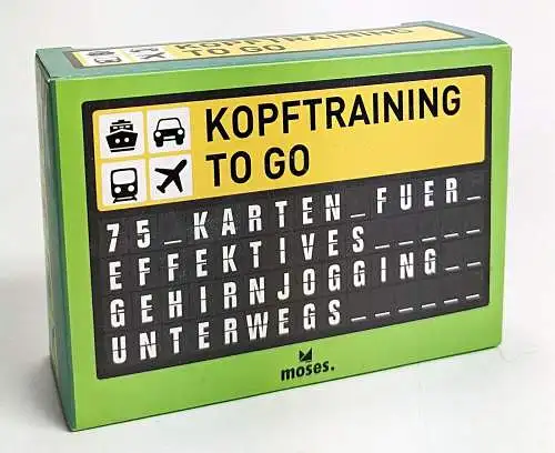 Kartenbox: Kopftraining to go, 75 Karten für effektives Gehirnjogging unterwegs