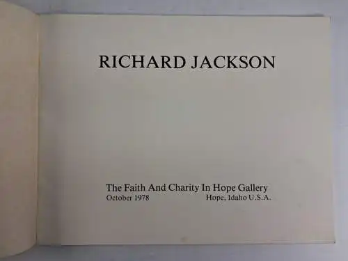 Ausstellungskatalog: Richard Jackson, 100 Drawings, Ed und Nancy Kienholz, 1978