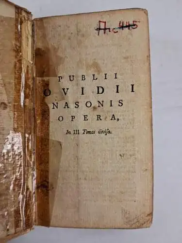 Buch: Publii Ovidii Nasonis Opera, Publius Ovidius Naso, 1751, Wetstein,noch gut