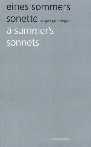 Buch: Eines Sommers Sonette - A summer's sonnets, Gomringer, Eugen, 2008